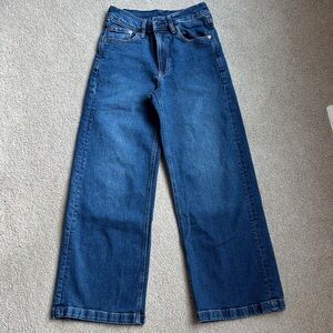 GAP High Rise Stride Jeans - Blue with White Label